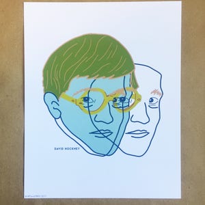 David Hockney Profile - Print