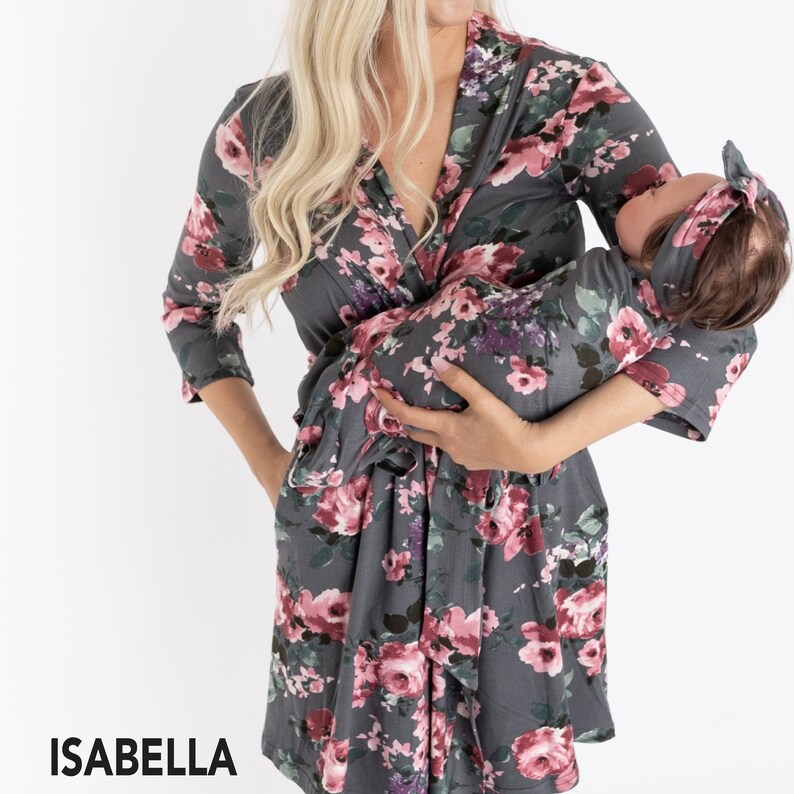 Robe and Swaddle Set Girl Robe and Swaddle Sets Maternity Etsy