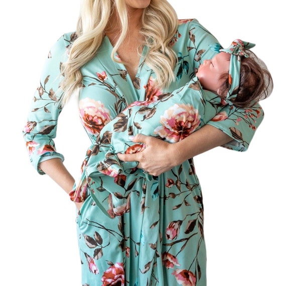 Robe and Swaddle Set Girl Robe and Swaddle Sets Maternity Etsy