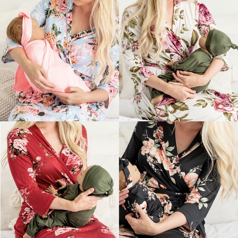 Mom robe and baby swaddle set navy mom robe and baby swaddle Etsy