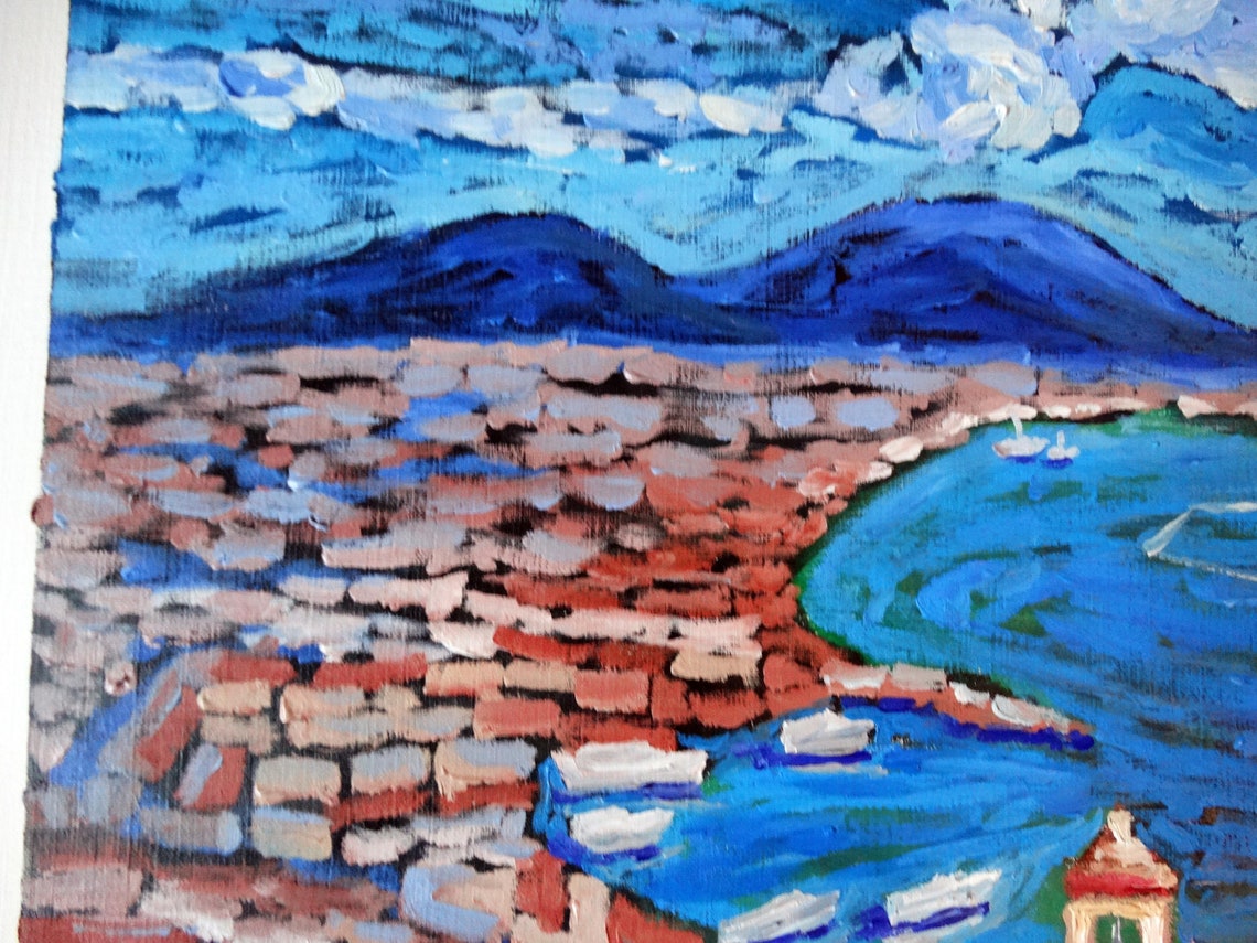 Naples Painting Italy Wall Art Original Oil Painting Napoli Etsy