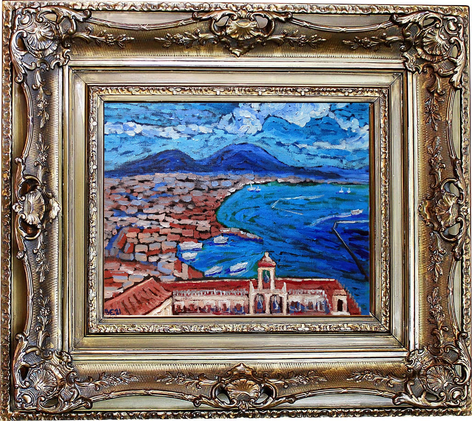 Naples Painting Italy Wall Art Original Oil Painting Napoli Etsy