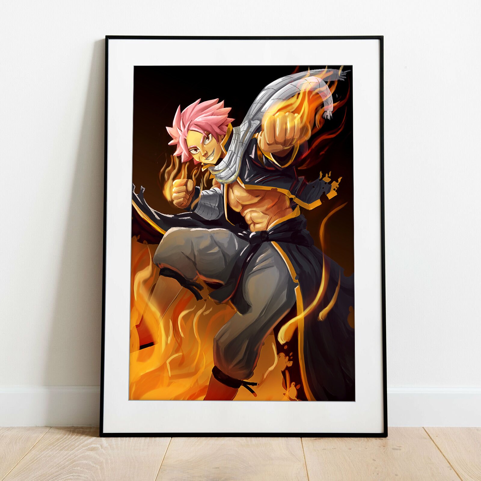 Fairy Tail Natsu Dragneel Fire Half Dragon Sticker for Sale by DaturaSnake