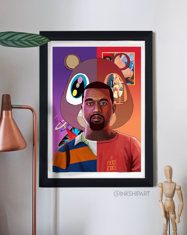 Kanye West Poster Evolution Hip Hop Music Art Print A1 A2 Etsy