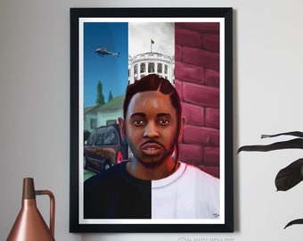 Kanye West Poster Evolution Hip Hop Music Art Print A1 A2 | Etsy Good Kid Maad City Artwork