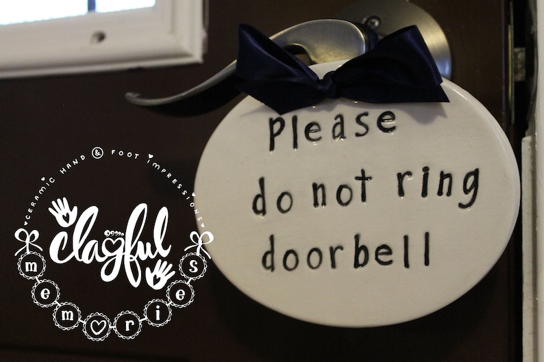 Do Not Ring Doorbell Baby Sleeping Door Sign