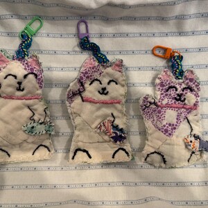 ONE Lucky Cat Quilt Keychain