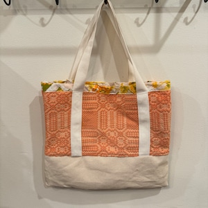 Repurposed Vintage Textile Tote