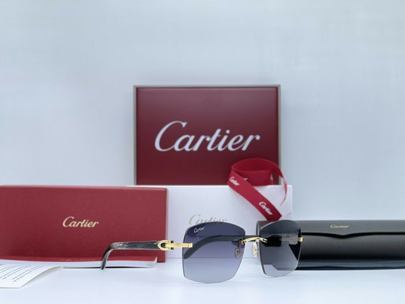 Occhiali Cartier Buffalo Horn CT0049O 100% originele monturen | Etsy België