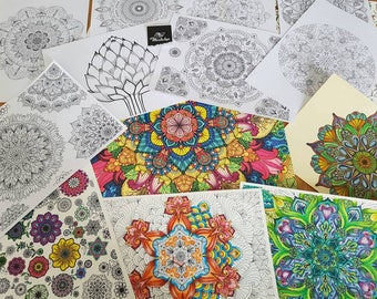 Packs Mandalas & Fleurs - Volume 1 - 16 Pages de coloriage Expert - Dessins HD à imprimer soi-même