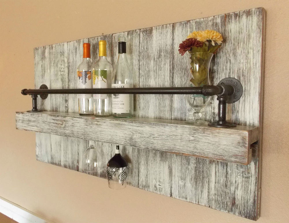 Rustic wine Rack Industrial wine rack wine rack cottage Etsy