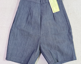 60s NWTs Metal Zipper Denim Shorts, 22x6,  Deadstock Vintage