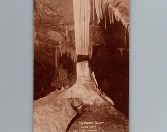 1915 Broken Column Lucas Cave Jenolan Caves Australia Real Photo Postcard