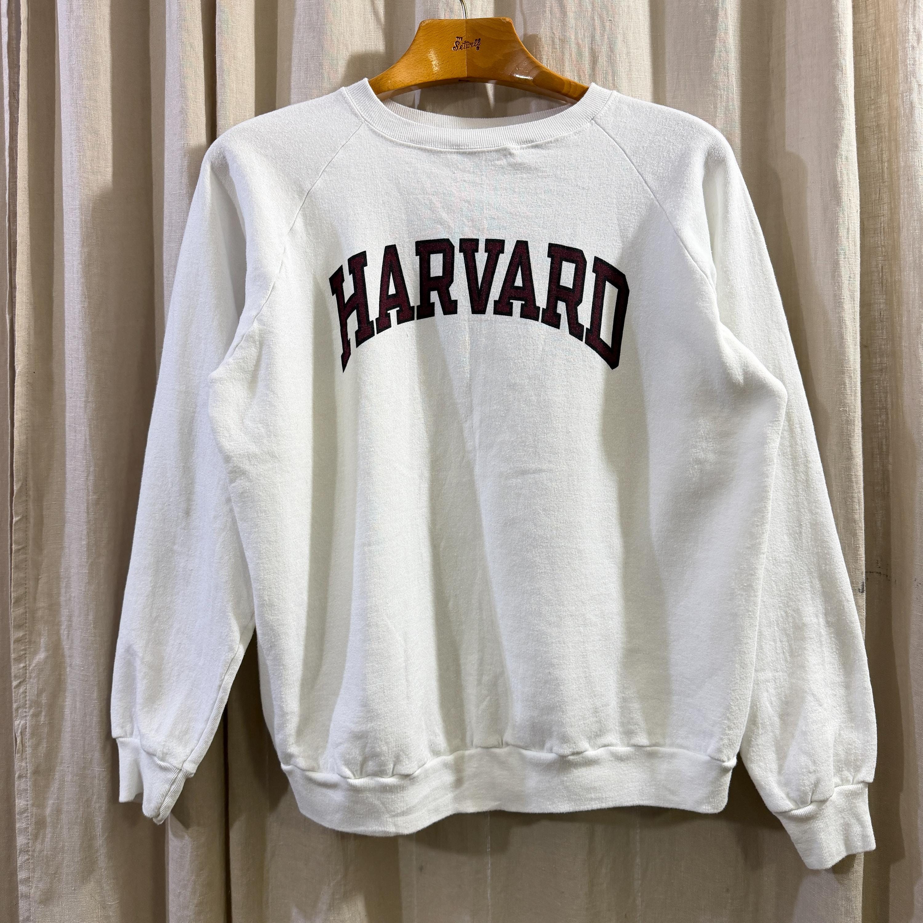 80s 90s Harvard Champion Reverse Weave Style Sweatshirt White USA