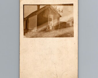 1910s American Family House Vernacular Photo CYKO Real Photo Postcard RPPC Vintage