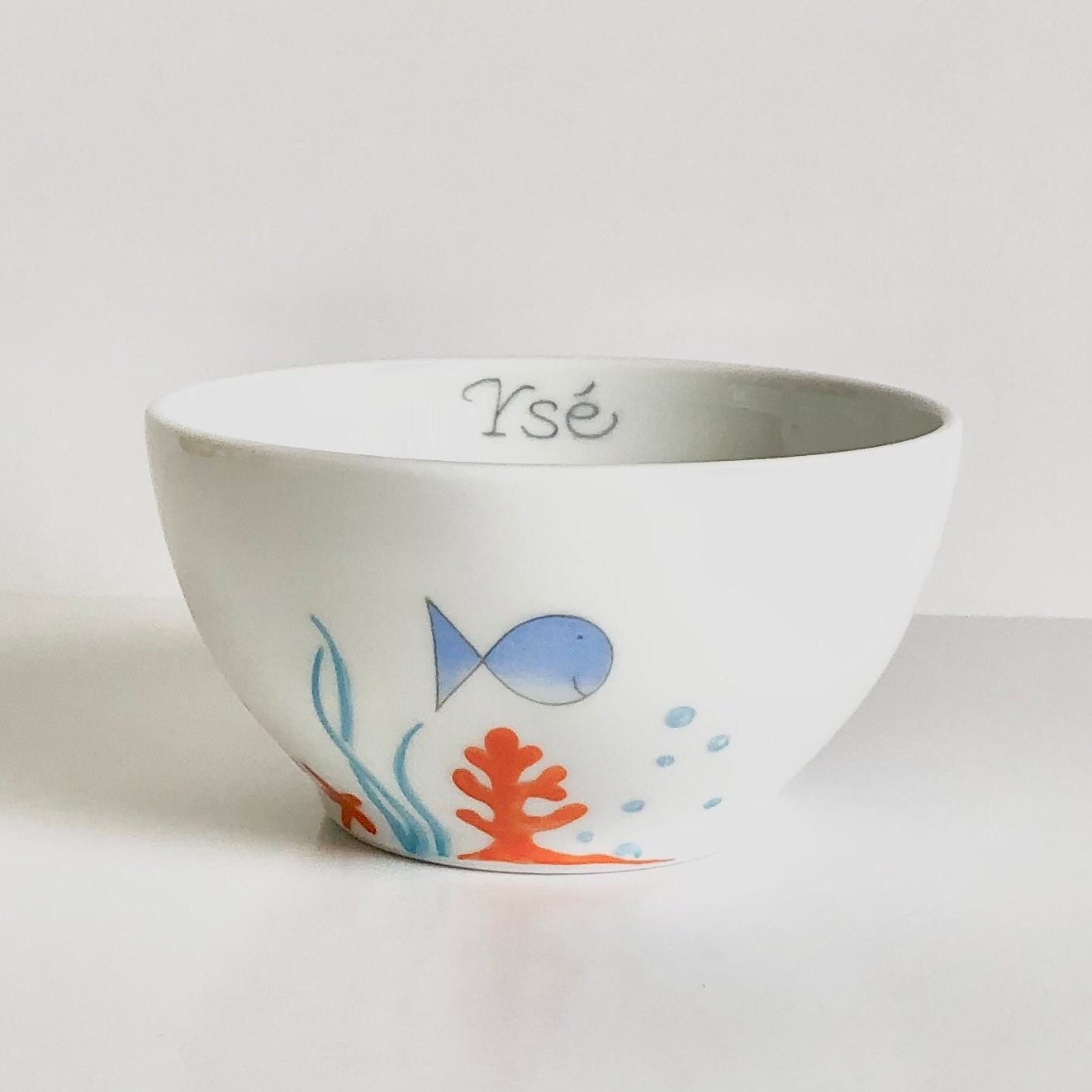 Petit ou Grand Bols Corail en Porcelaine Personnalisé