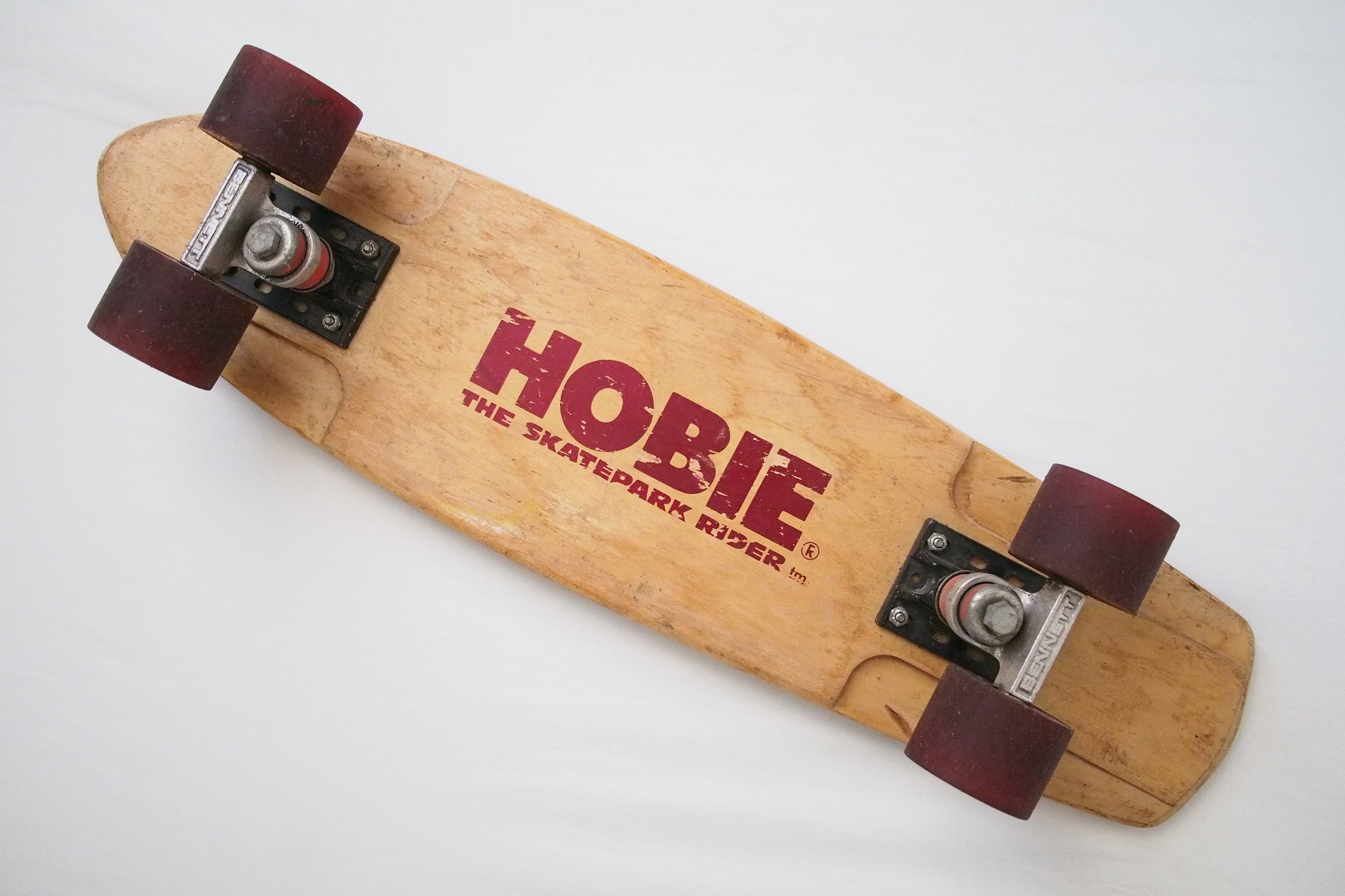 Vintage Retro 1970s Hobie Skatepark Rider Skateboard Wood Deck