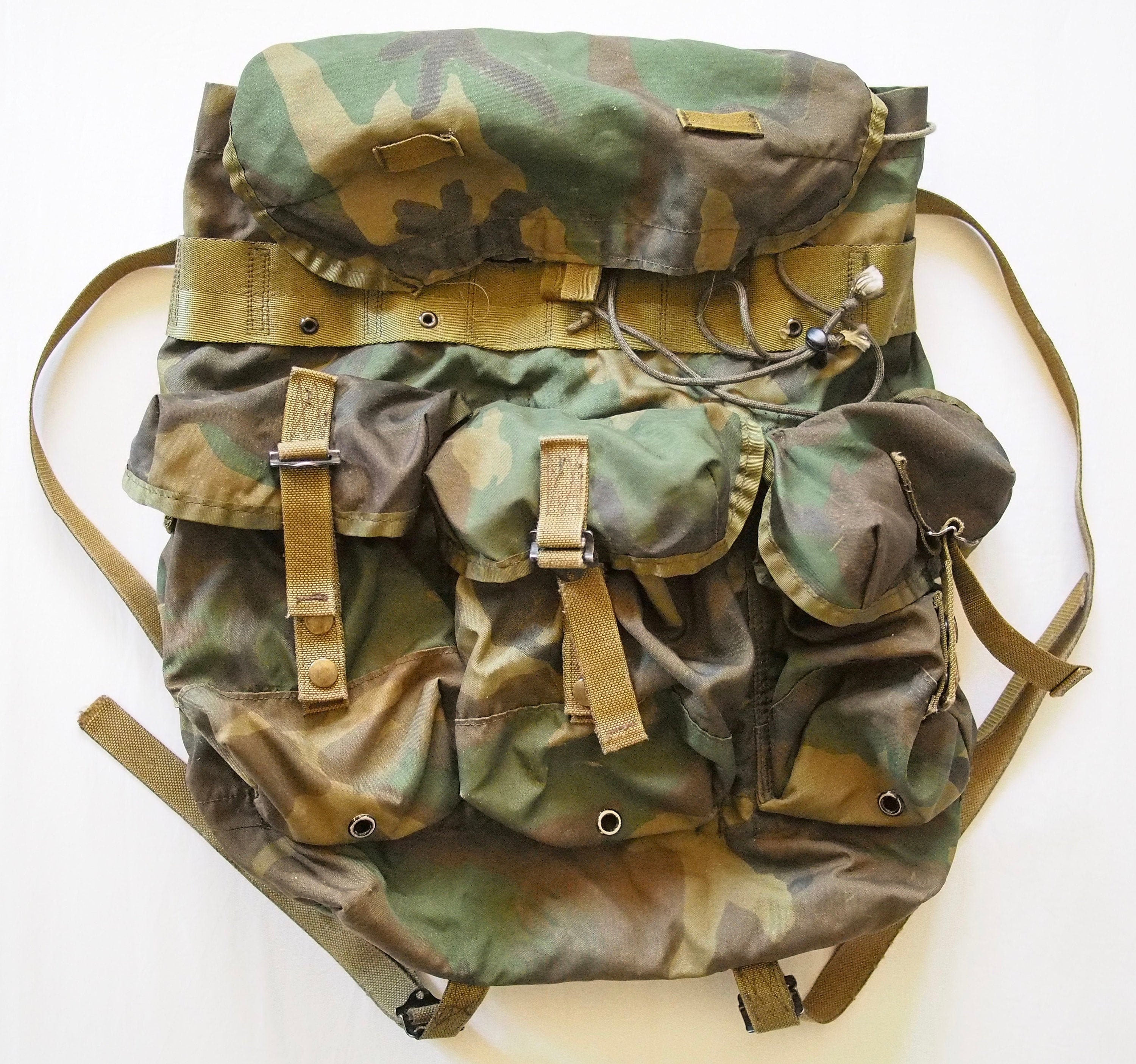 Vintage 1970s US Military Army Green Camo Backpack Rucksack Etsy