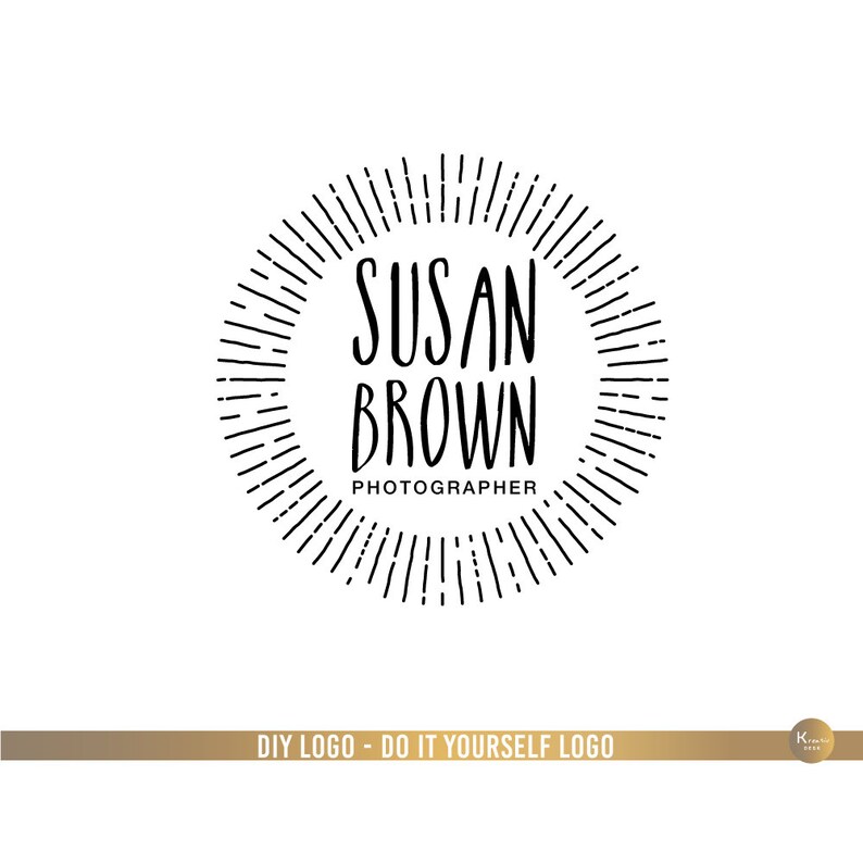 Sunray Logo. Sun Logo. Ray Logo. Circle Logo. Photography Etsy