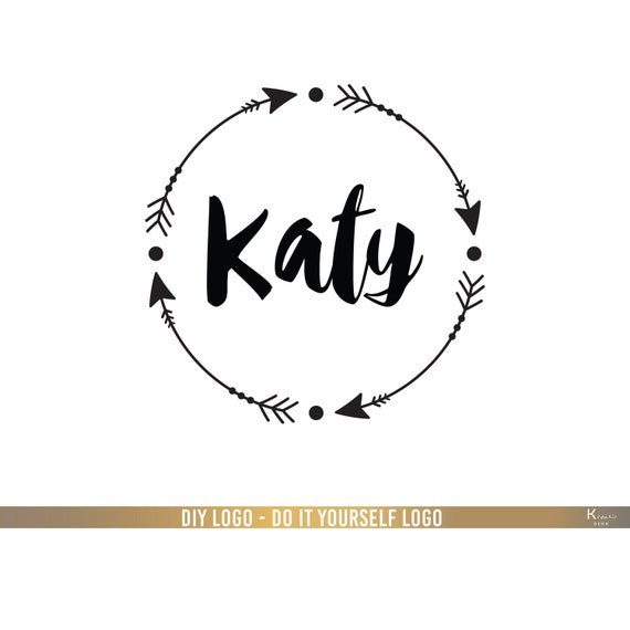 arrow logo design boho logo retro logo boutique logo etsy etsy etsy