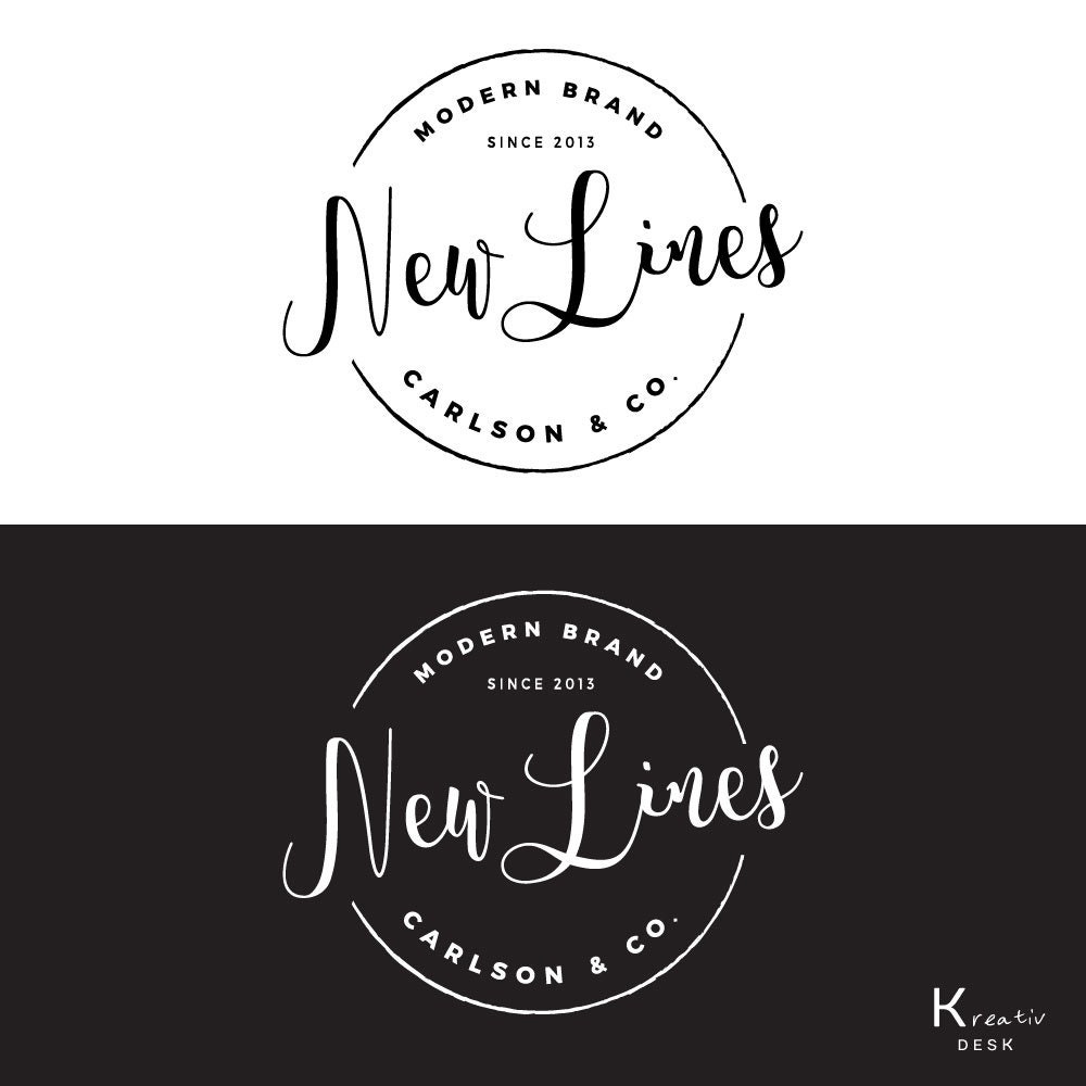 INSTANT DOWNLOAD Circle Minimal Minimalist Logo Design Round | Etsy