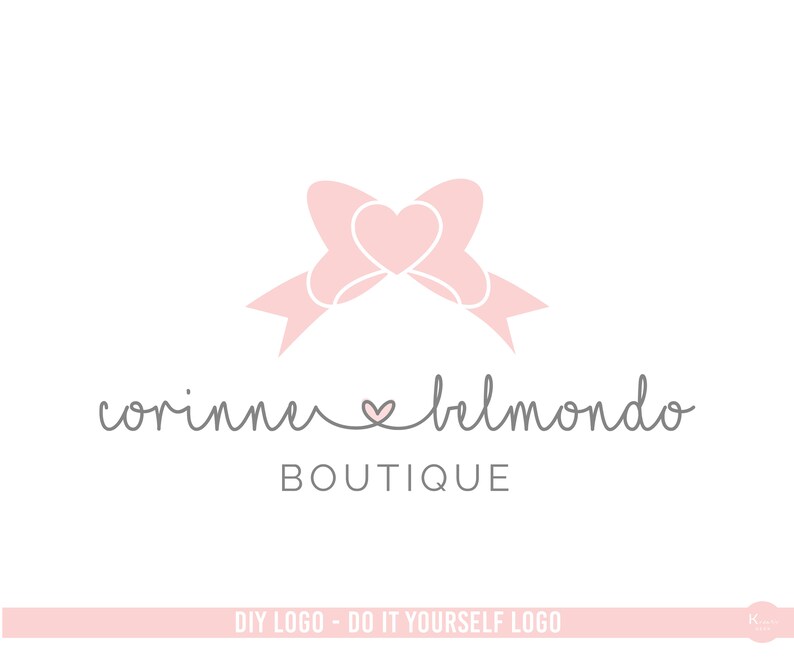 Heart Logo. Boutique Logo. Shop Logo. Branding Boutique Logo. Etsy