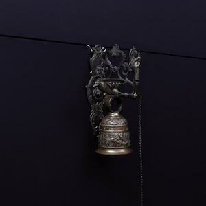 Brass Hanging Bell-Farmhouse Decor  | Brass Wall Mounted Bell | Vintage Home Decor