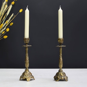 Antique Candle Holder Set | Vintage Decor , Candle Stick Holder | Brass Candle Holder , Deals