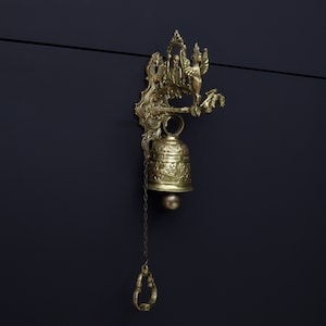 Wall Mounted Bell | Modern Farmhouse Decor, Dinner Bell | Brass Bell , Country Home Decor