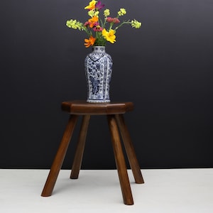 Bauernhaus Dekor hölzernen Melkhocker-Holz Schritt Hocker-Pflanzenständer | Eingangsbereich Dekor