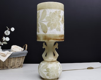 Vintage Alabaster Lamp | Bedside Lamp or Accent Lamp for Vintage Home Decor