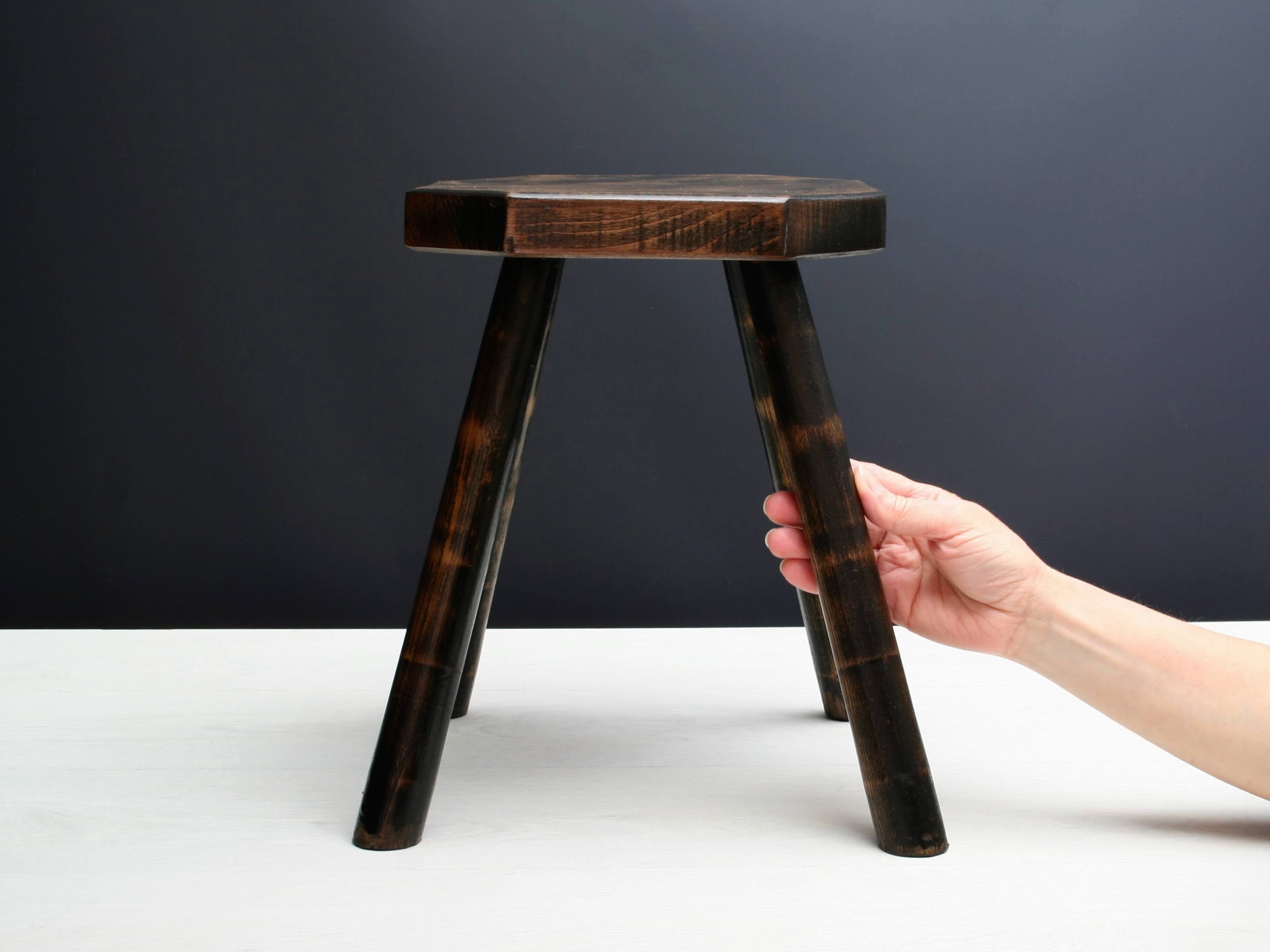 Milking Stool or Indoor Plant Stand | Wooden Stool for Farmhouse Decor ...