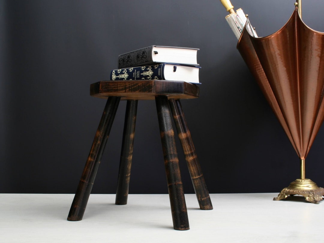 Milking Stool or Indoor Plant Stand | Wooden Stool for Farmhouse Decor ...