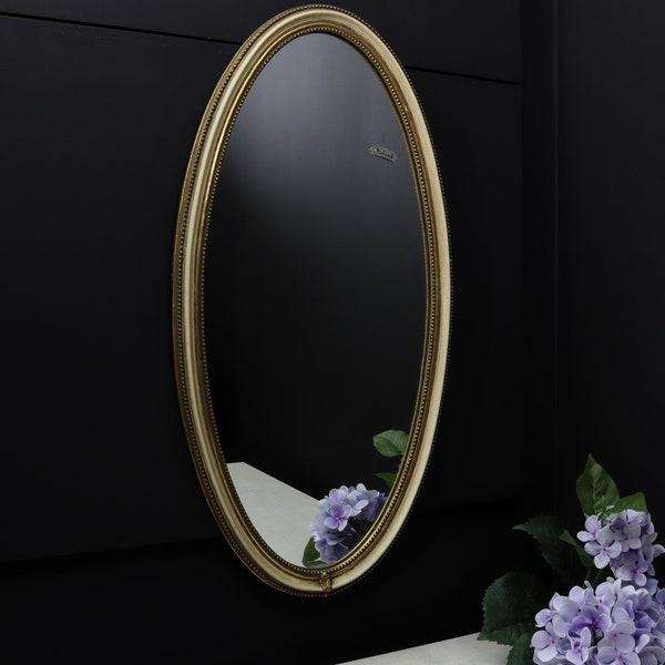 Magnifique miroir ovale de DeKnudt| Miroir d'entrée vintage - Idée cadeau unique