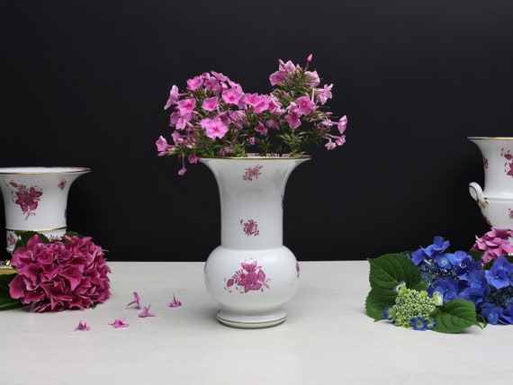 エレガントな手描きのヘレンド磁器の花瓶 - Etsy 日本