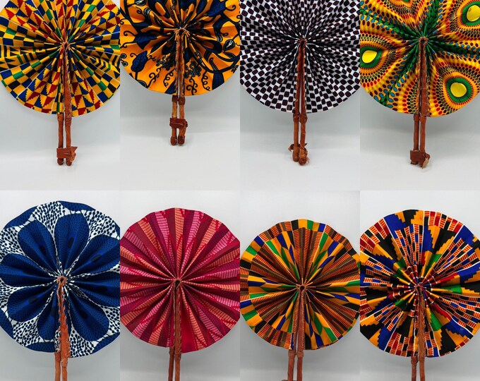 Motherland Fans Discounted African Ankara Print Fan Handheld Folding