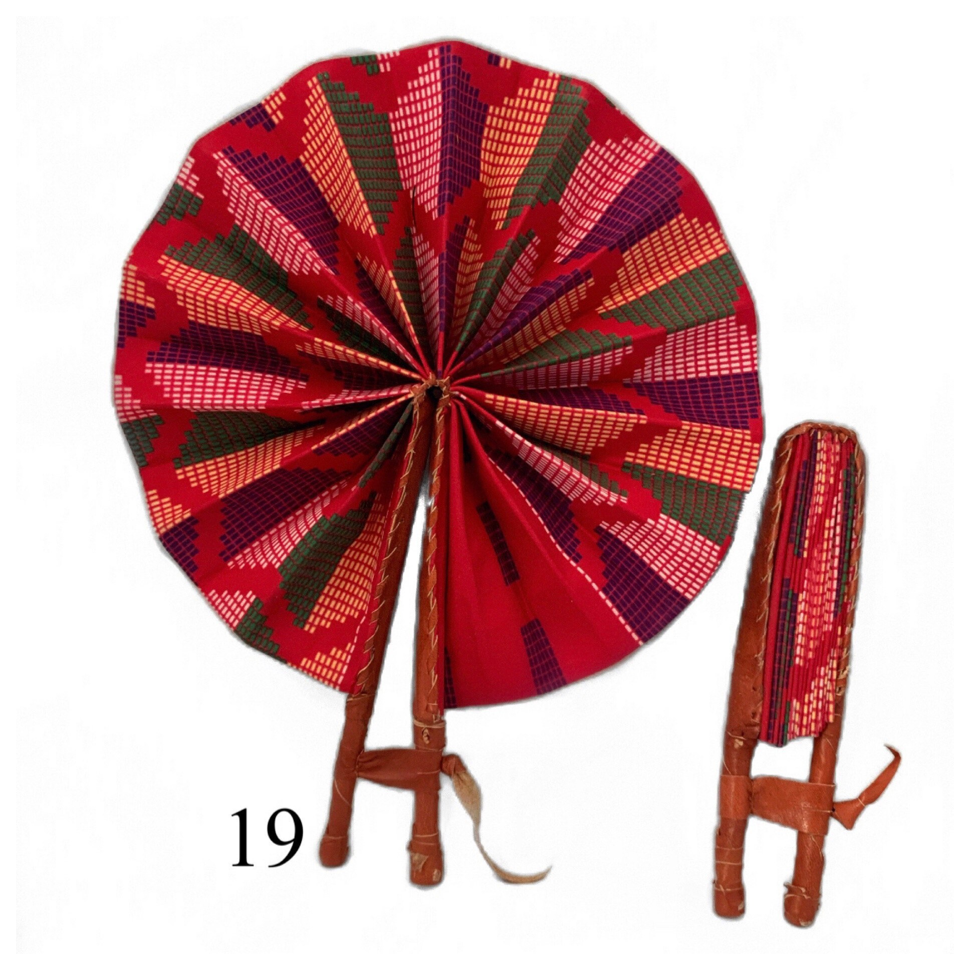Motherland Fans African Ankara Print Handheld Folding Hand Etsy