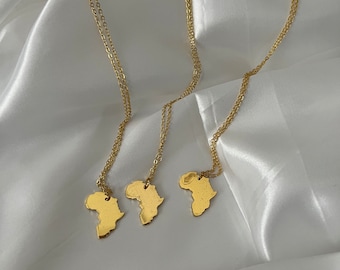 Discounted Africa map necklace pendant- plain