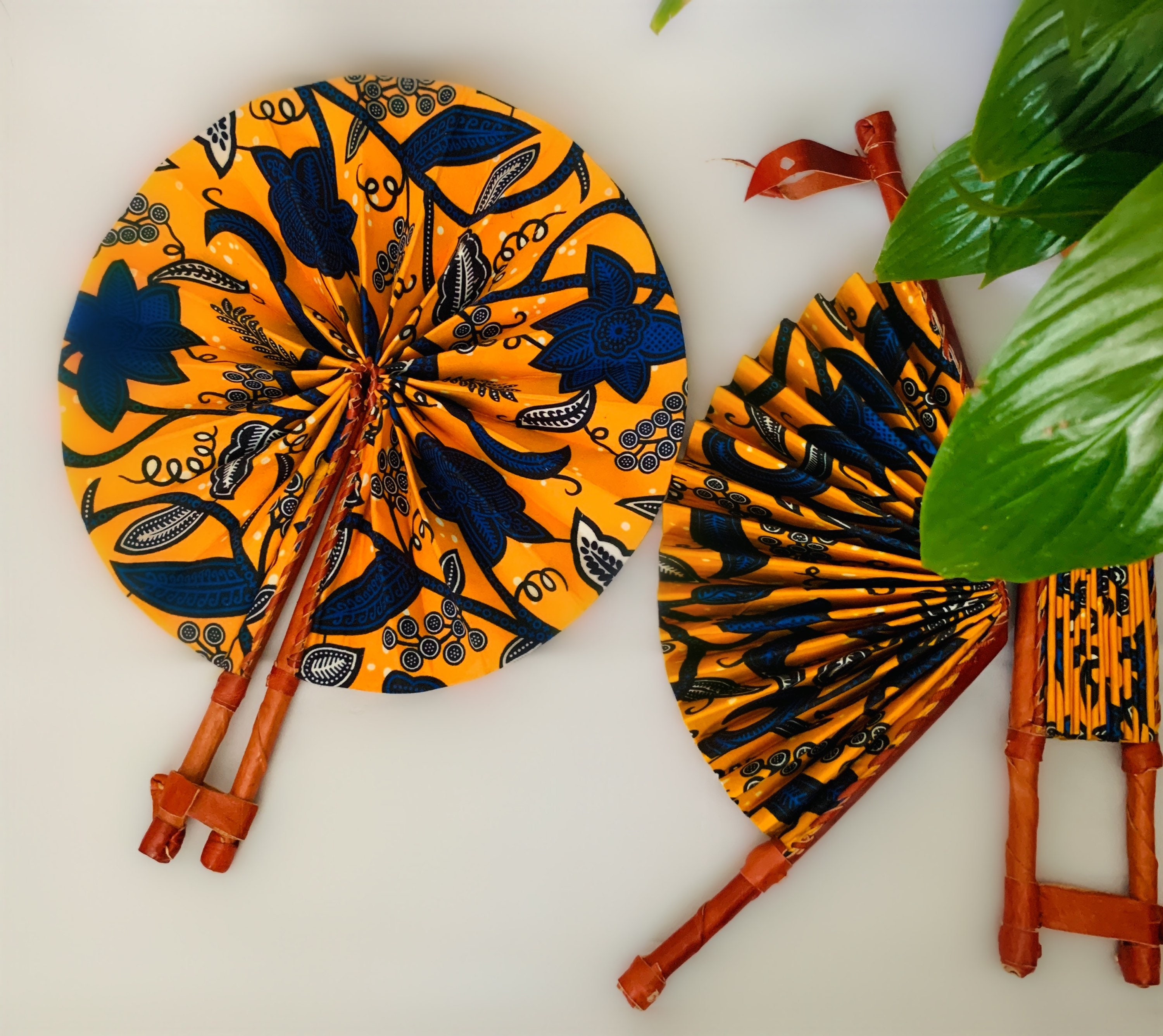 Motherland Fans African Ankara Print Handheld Folding Hand Etsy