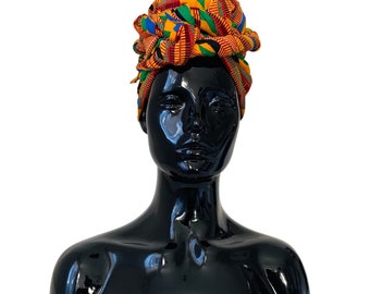 African Print Headwrap, Kente Headscarf