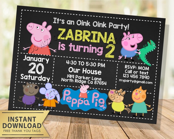 Peppa Pig George Invitation Instant Download Peppa Pig Etsy Peppa Pig George Invitation Instant Download Peppa Pig Etsy