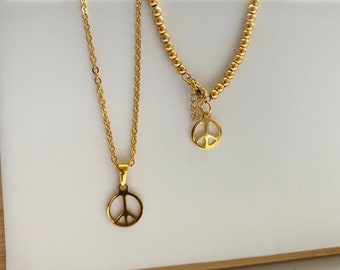 Peace sign necklace