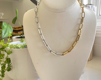 The Paperclip Necklace : two-toned