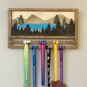 Swimming Medal Holder - Medal display rack - Personalized medal hanger kids and adults - Swimmer wall art decor Custom Christmas gifts