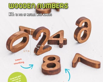 Wooden Tracing numbers 1 to 10 board - Woodinout ©