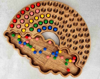 Empileur arc-en-ciel en bois - jouet de tri, jouets Montessori, matériaux pour les tout-petits, maternelle, préscolaire, école à la maison, cadeau de Noël pour les enfants