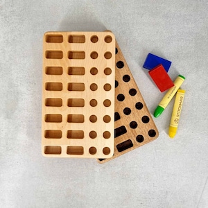 Stockmar Crayons holder, Homeschool, Preschool tools for Montessori classroom, holder for sticks or blocks, Montessori materials, 4 OPTIONS