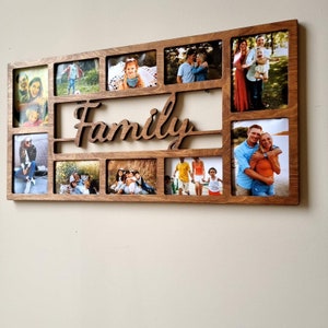 Custom text picture frame - Picture frame collage - Collage picture frame - Photo frame - Wedding or anniversary gift - custom family gifts