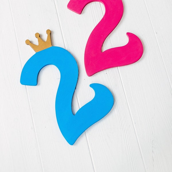 Wooden large numbers kids birthday decorations - Choose from 17 colors - 1st 2nd 3rd.. etc. b-day sign and fun photo prop baby boy or girl