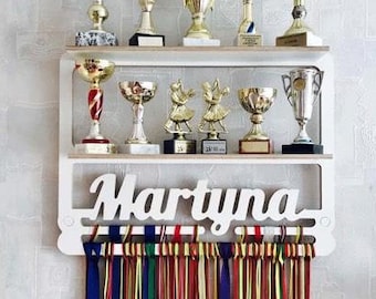 Medal display, Medal hanger, Gift for him, Birthday gift, Running gifts, Running medal holder, Medal rack, Race medal holder, Personalized
